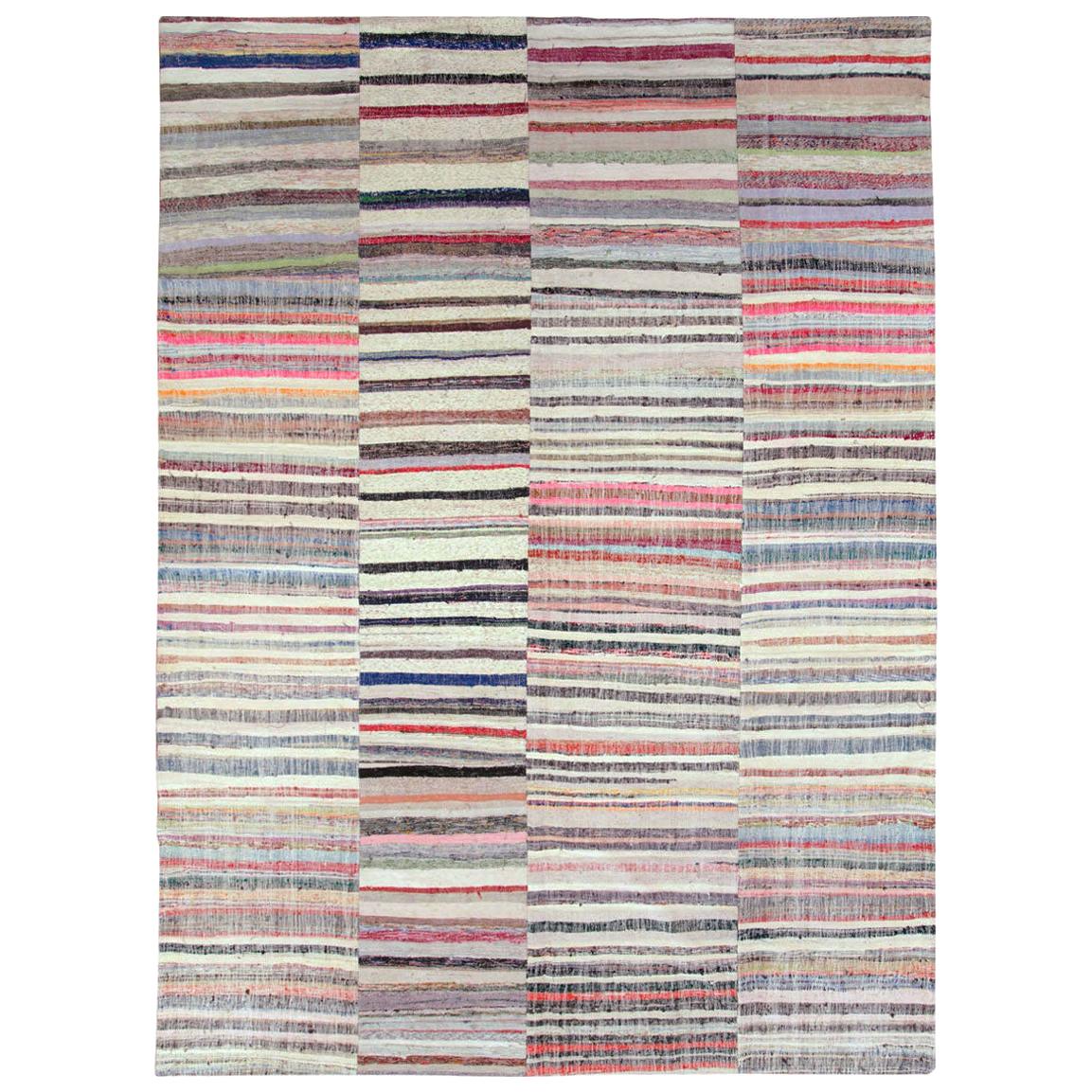 Contemporary Handmade Turkish Flat-Weave Room Size Kilim Carpet