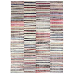 Contemporary Handmade Turkish Flat-Weave Room Size Kilim Carpet