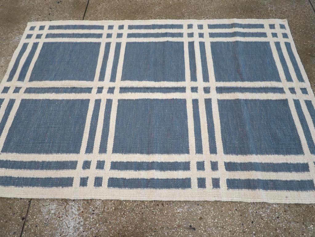 Alfombra de acento turca contemporánea de tejido plano Kilim hecha a mano Turco en venta