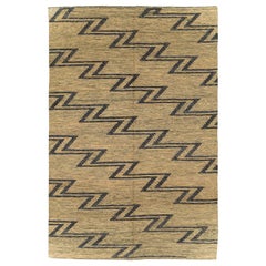 Alfombra de acento turca contemporánea de tejido plano Kilim hecha a mano