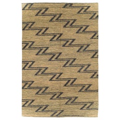 Tapis Kilim turc contemporain fait à la main à tissage plat, décoratif