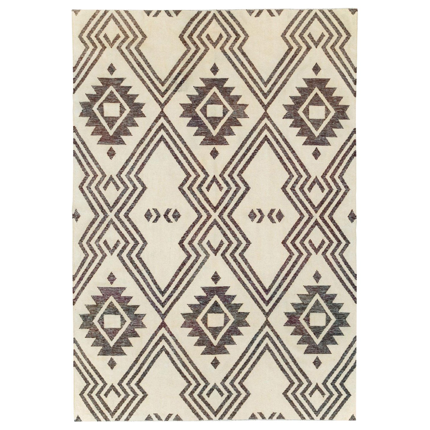 Rug & Kilim contemporain fait main en Turquie, tissage plat