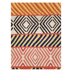 Tappeto contemporaneo fatto a mano turco a trama piatta Kilim di grandi dimensioni per la stanza