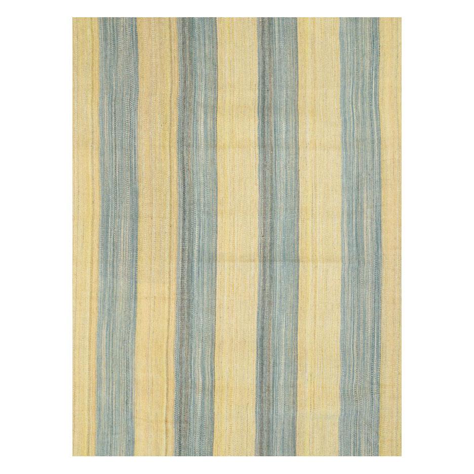 A contemporary Turkish flatweave Kilim large oversize carpet handmade during the 21st century.

Measures: 16' 0