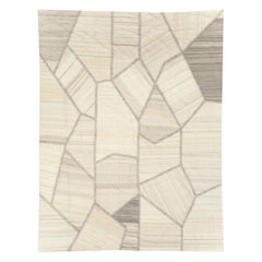 Zeitgenössischer handgefertigter türkischer Flachgewebe-Kelim-Patchwork-Teppich in Zimmergröße
