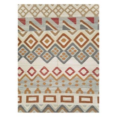Alfombra turca contemporánea de tejido plano Kilim Tamaño de la habitación