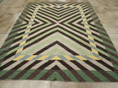 Contemporary Handmade Turkish Flatweave Kilim Room Size Carpet