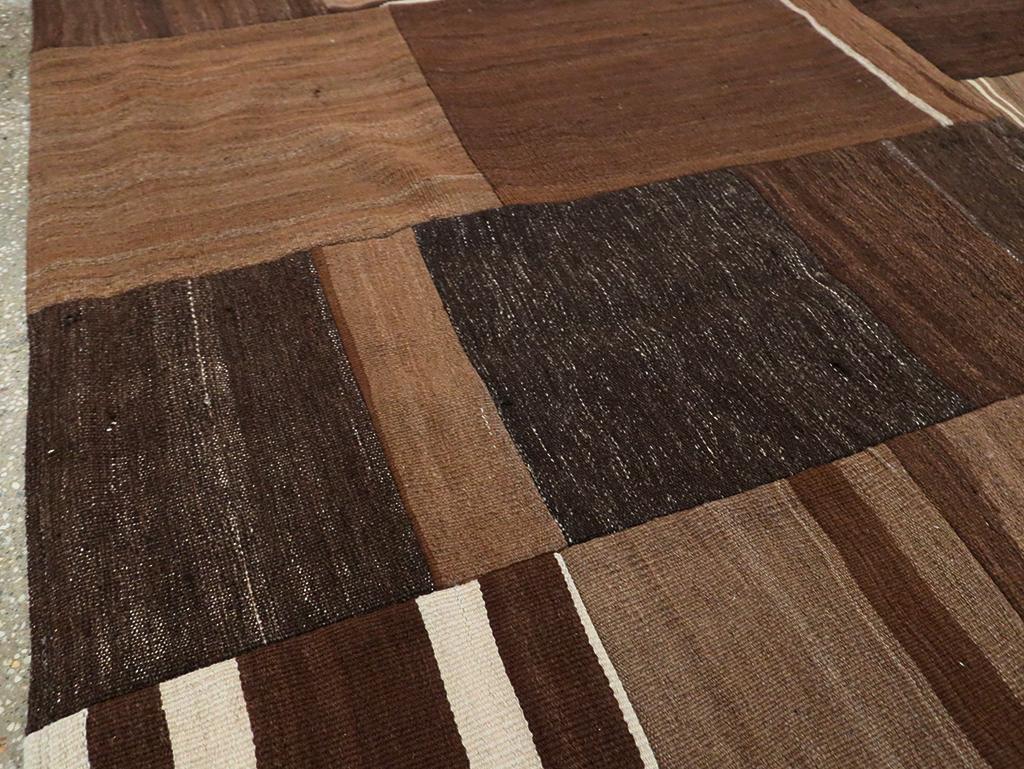 Wool Contemporary Handmade Turkish Flatweave Kilim Room Size Carpet