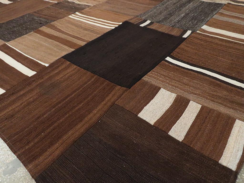 Contemporary Handmade Turkish Flatweave Kilim Room Size Carpet 3