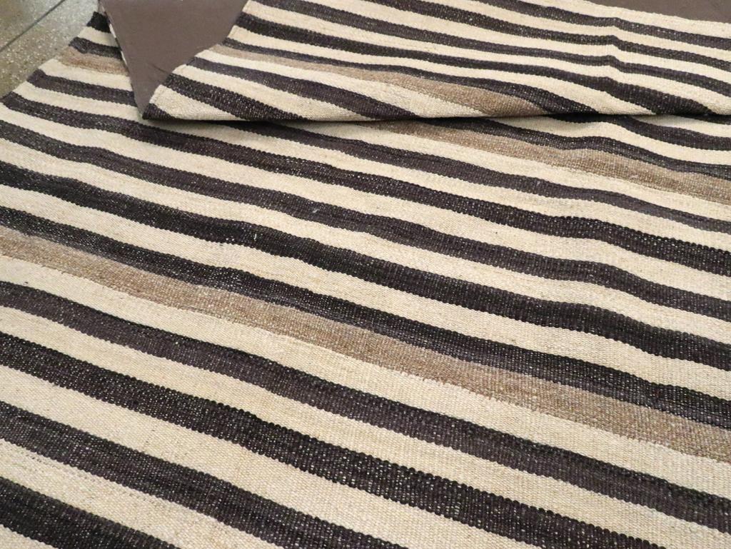 Contemporary Handmade Turkish Flatweave Kilim Room Size Carpet For Sale 3
