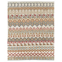 Contemporary Handmade Turkish Flatweave Kilim Room Size Carpet