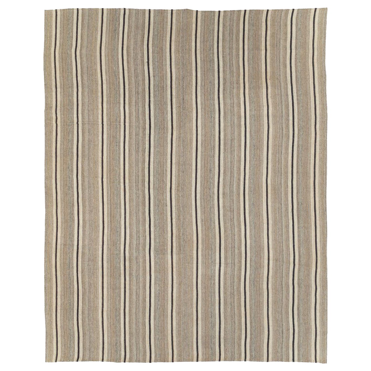 Tapis Kilim turc contemporain fait à la main à tissage plat, taille de pièce