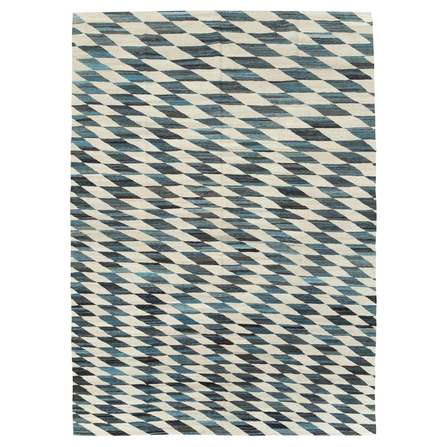 Contemporary Handmade Turkish Flatweave Kilim Room Size Carpet