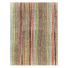 Contemporary Handmade Turkish Flatweave Kilim Small Room Size Carpet