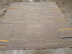 Contemporary Handmade Turkish Flatweave Kilim Square Room Size Carpet