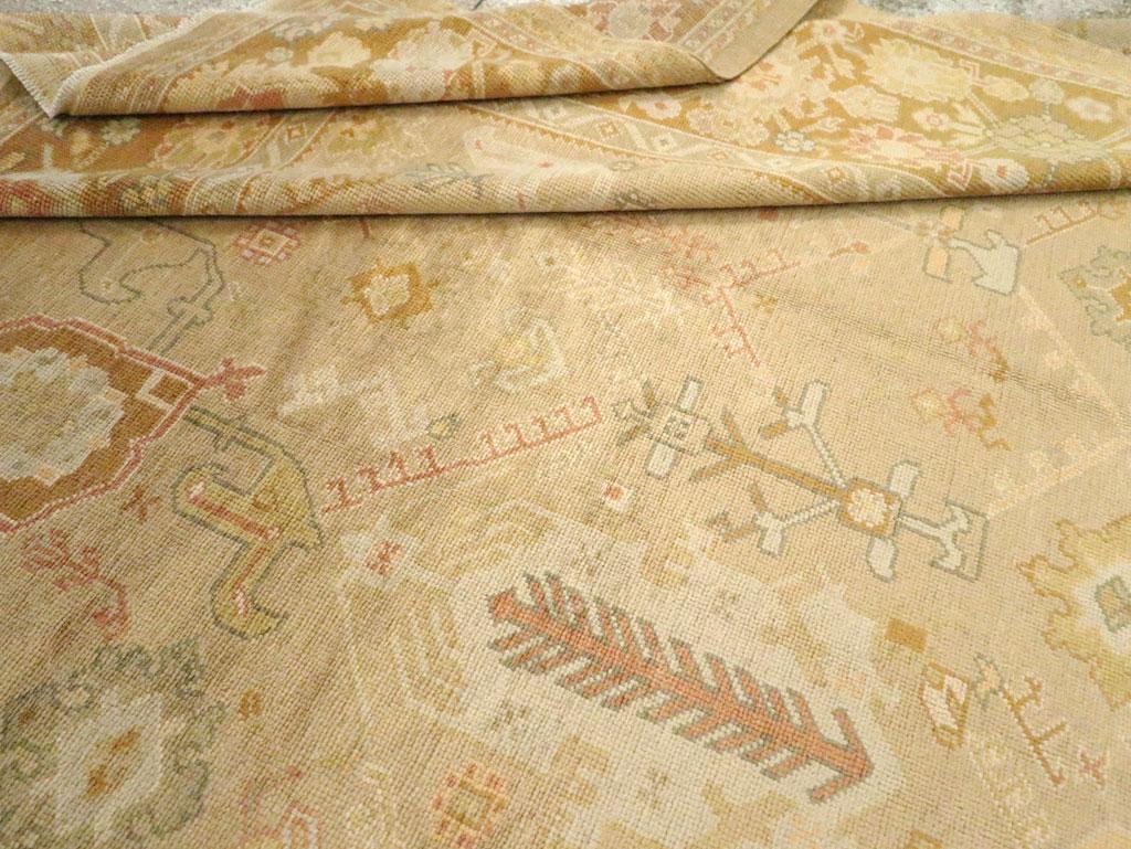 Contemporary Handmade Turkish Oushak Room Size Carpet For Sale 4