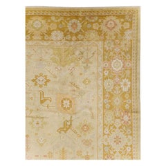 Contemporary Handmade Turkish Oushak Room Size Carpet