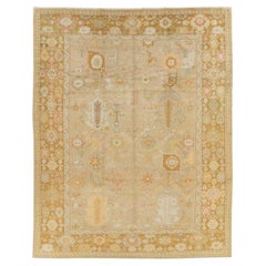 Contemporary Handmade Turkish Oushak Room Size Carpet