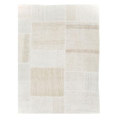 Contemporary Handmade Turkish Patchwork Style Flatweave Kilim Room Size Carpet