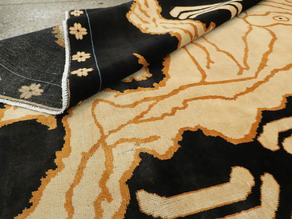 Zeitgenössischer handgefertigter türkischer, malerischer, ausgestellter Teppich mit Tantra-Akzent (Wolle) im Angebot
