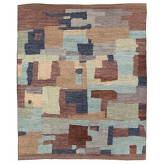 Contemporary Handmade Turkish Room Size Carpet