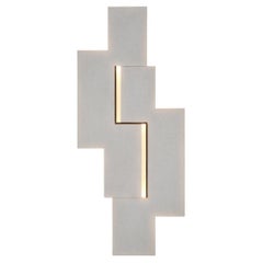 Contemporary Handmade Wall Lamp HYMNIA Geometric Marble/Brass Facade by Anaktae