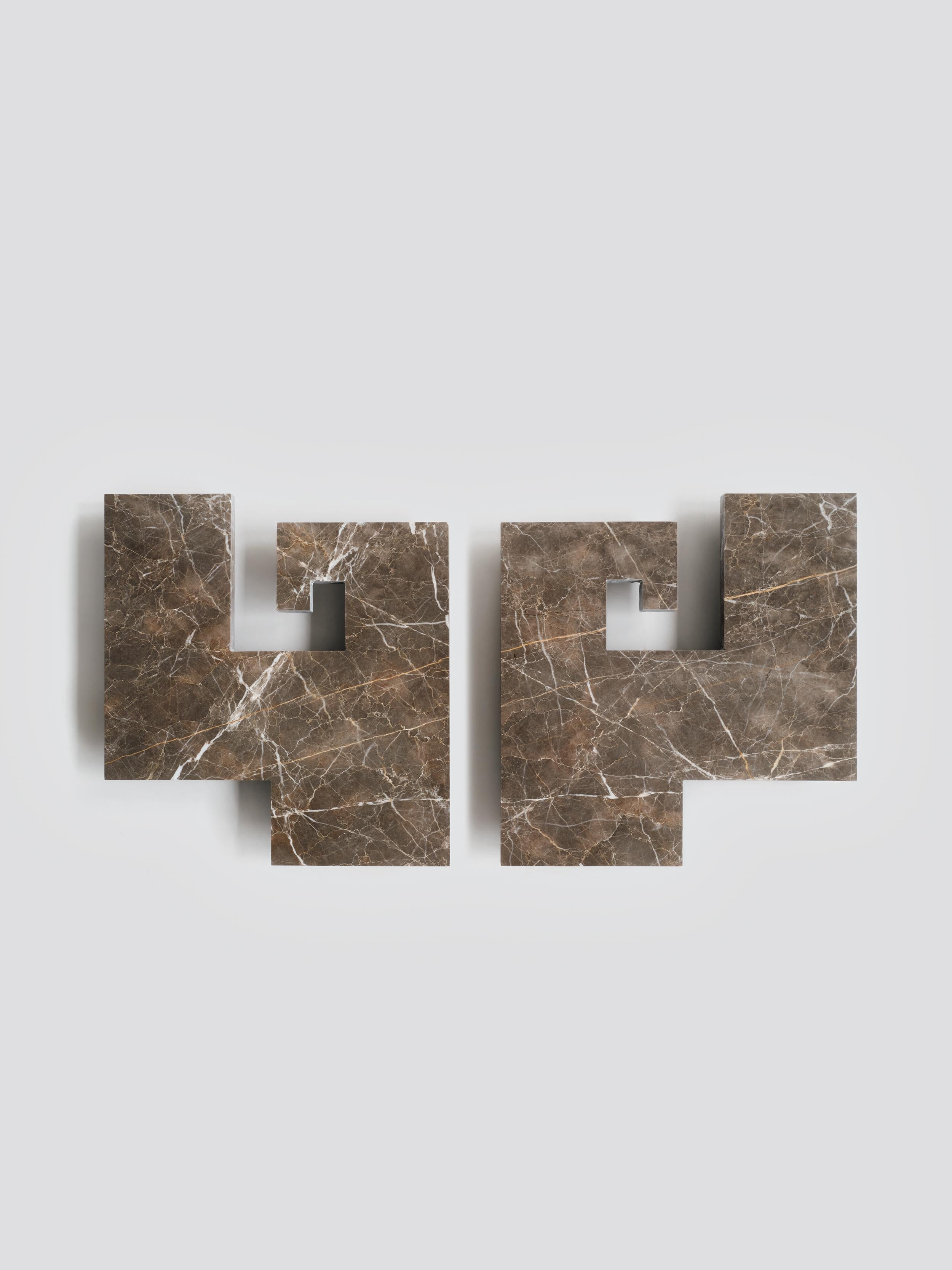 Contemporary, handcrafted wall lamp, model 