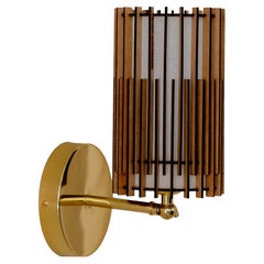 Contemporary, Handmade, Wall Sconce Lamp, MDF Wood, by Mediterranean Objects