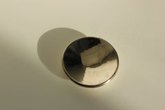 Contemporary Handmade White Gold Ceramic Dish Catchall