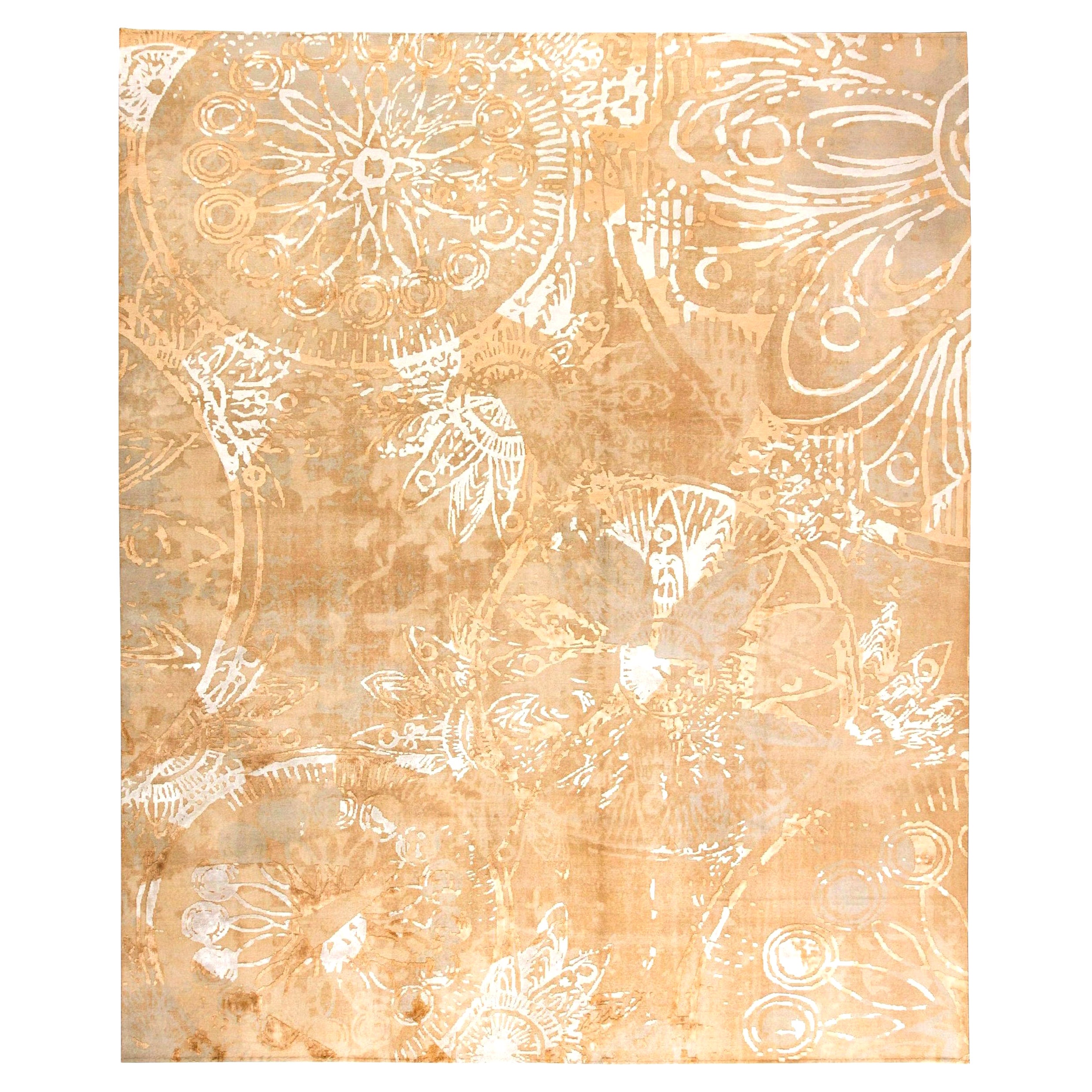 Contemporary Handmade Wool and Silk Rug by Doris Leslie Blau