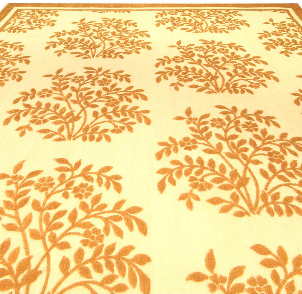 Contemporary handmade wool rug in brown and orange by Doris Leslie Blau.
Size: 9'0
