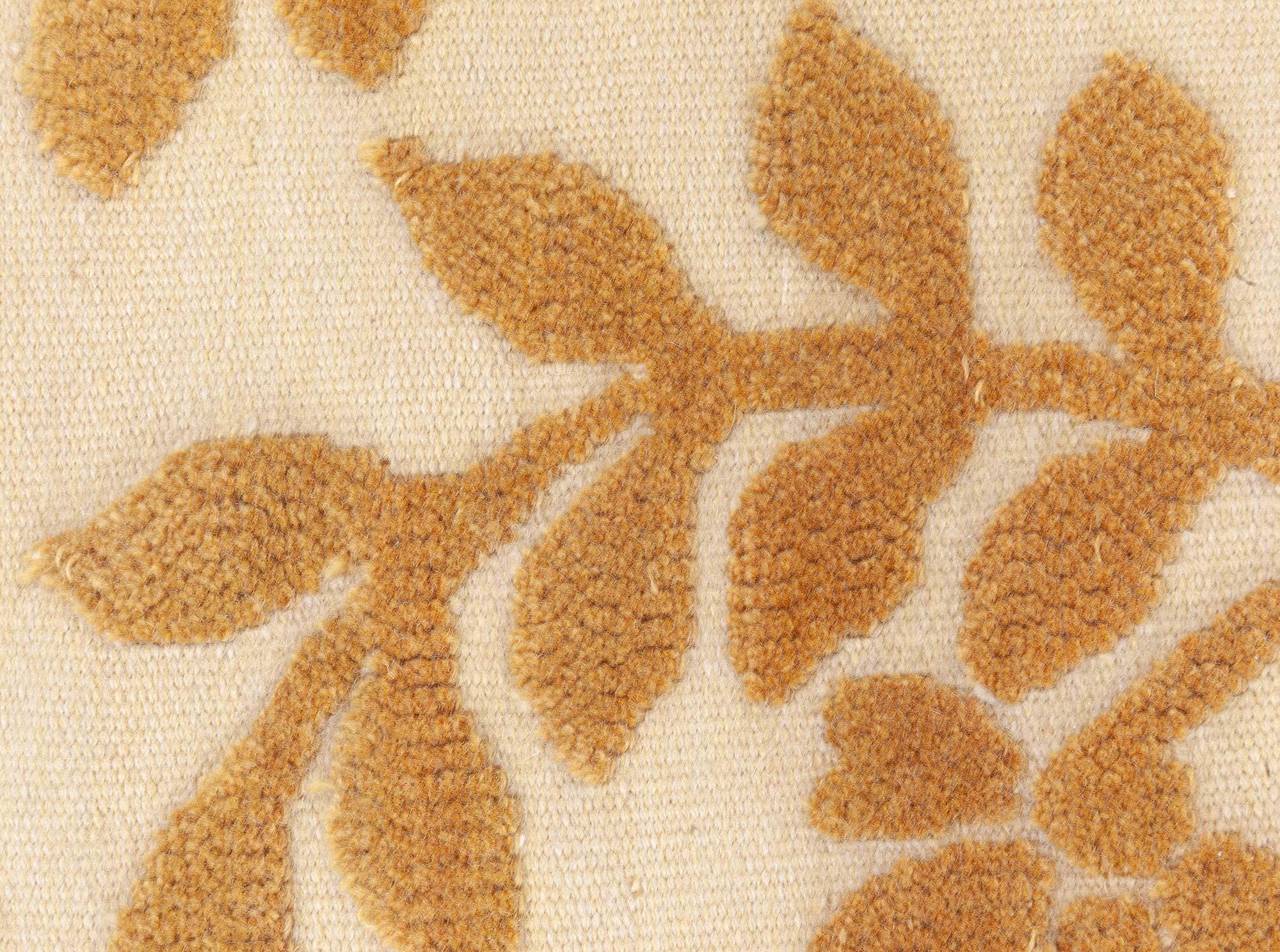 Tapis contemporain en laine fait à la main marron et orange par Doris Leslie Blau Neuf - En vente à New York, NY