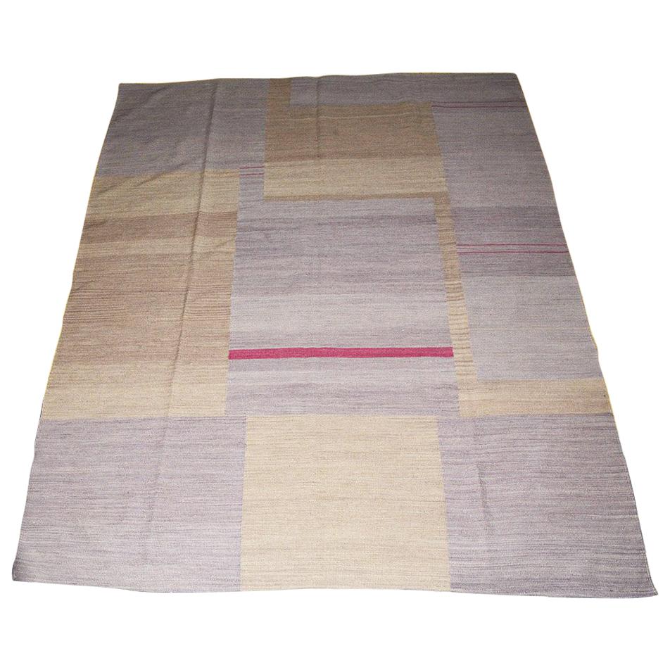 Contemporary Handwoven Kilim Rug from Pakistan For Sale