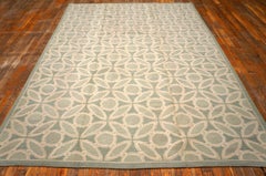 Contemporary Handwoven Needlepoint Flat Weave Rug