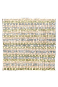 Alfombra contemporánea tejida a mano con suave dibujo de rayas