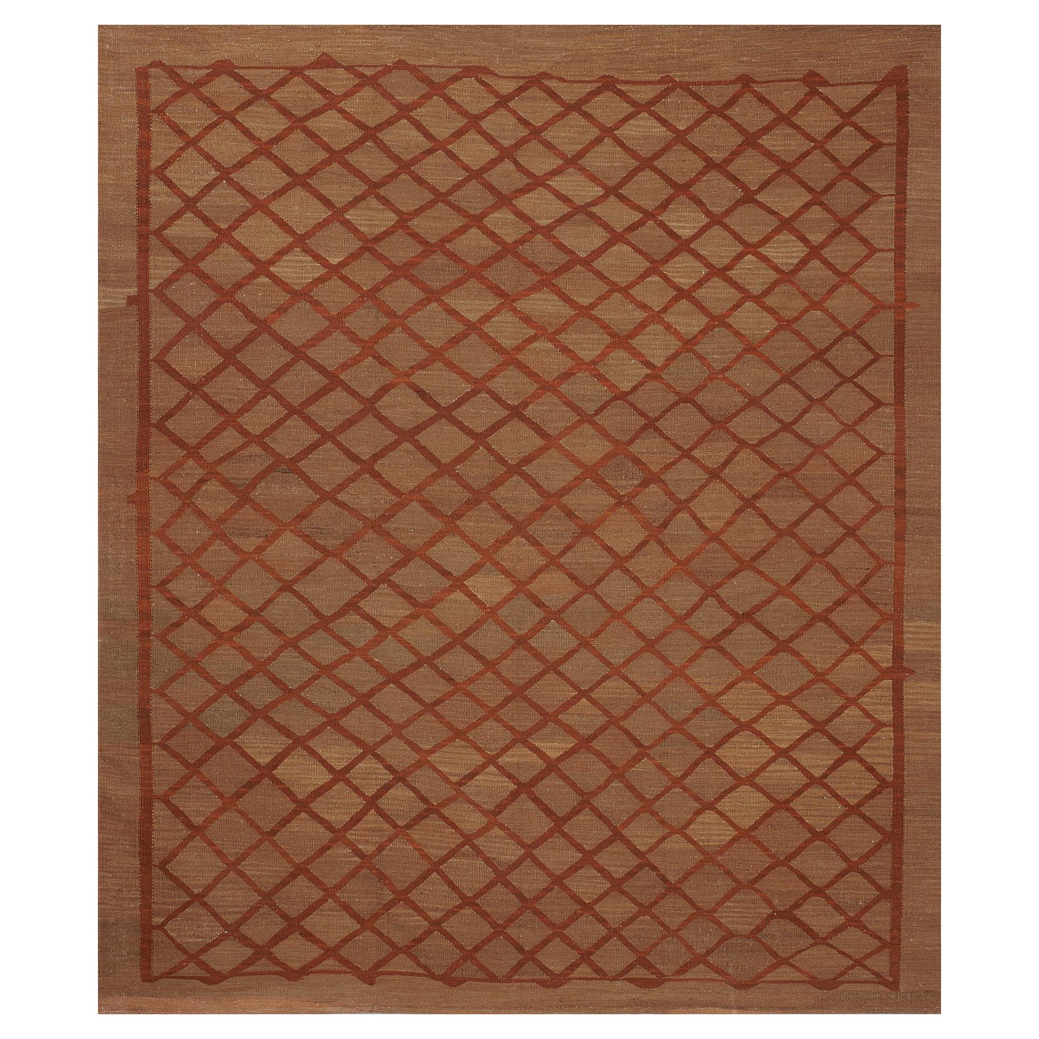 Tapis Kilim contemporain en laine tissée à la main en vente