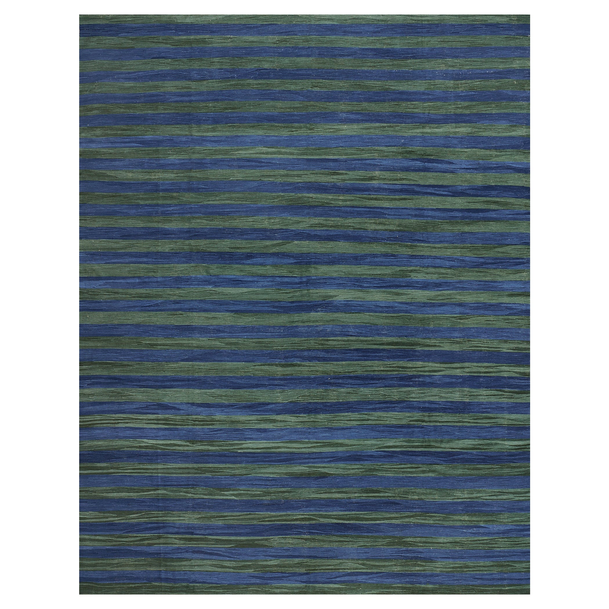 Zeitgenössischer handgewebter Woll-Kilim-Teppich im Angebot