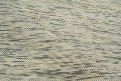 Contemporary Handwoven Wool Rug Smoke Beige & Smoke Grey Organic Textured Design
