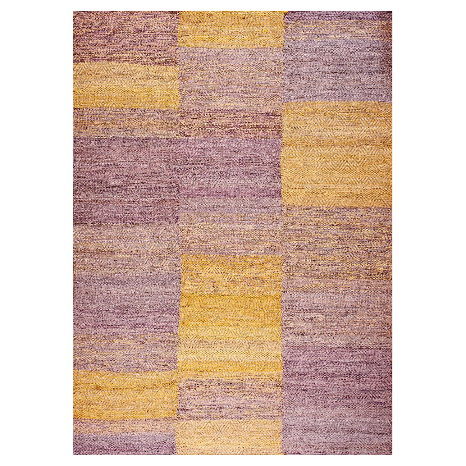 Tapis contemporain en laine tissé à la main de style Shaker à tissage plat (8''9x12'' - 267x366)