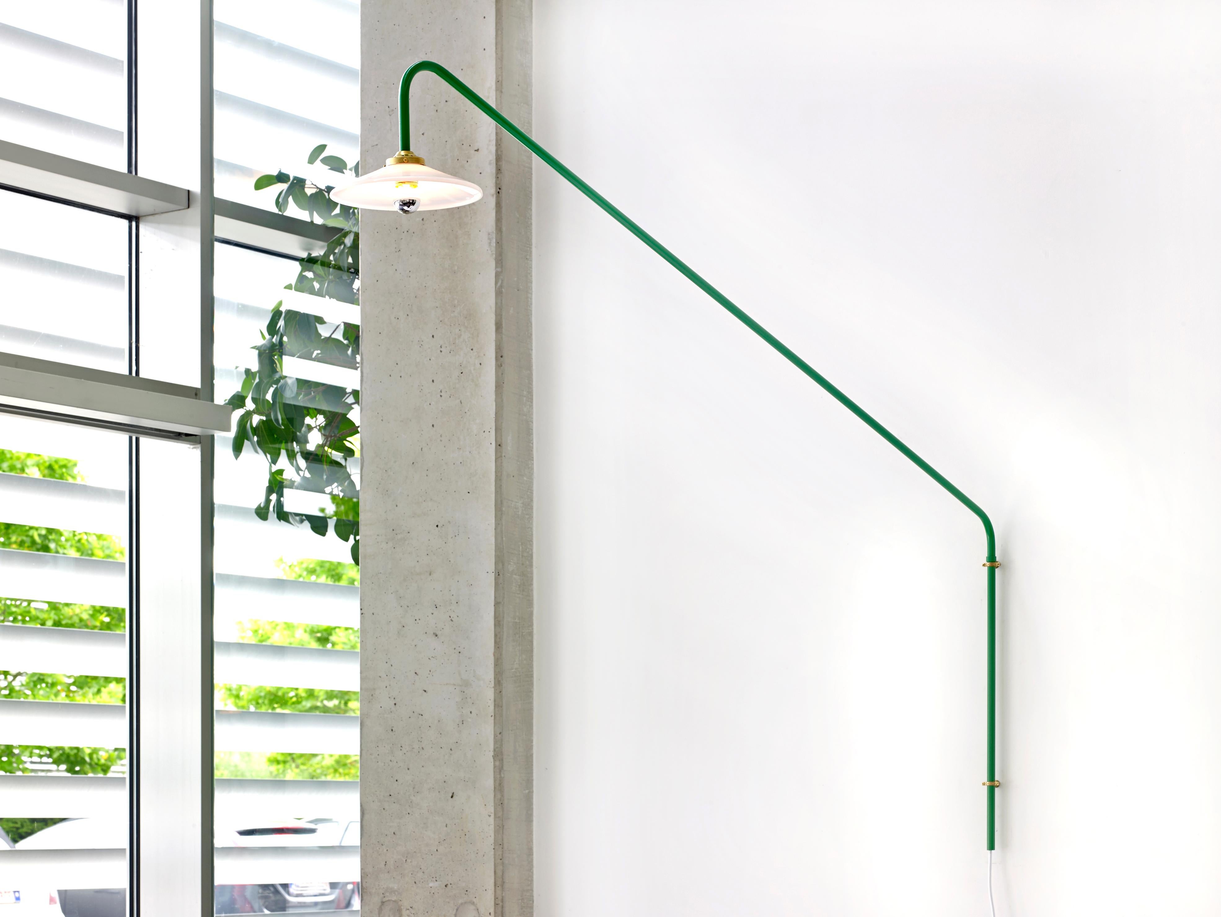 Hanging Lamp N°1 by Muller Van Severen x Valerie Objects

Dimensions: H. 140 X 183 X 25
Finish: Blue

specifications
— light source: 4W led
— colour tempertaure: K2700 — lumen 350
— IP rating 20
— dimmable

material: 
— lamp frame in steel tube 18mm