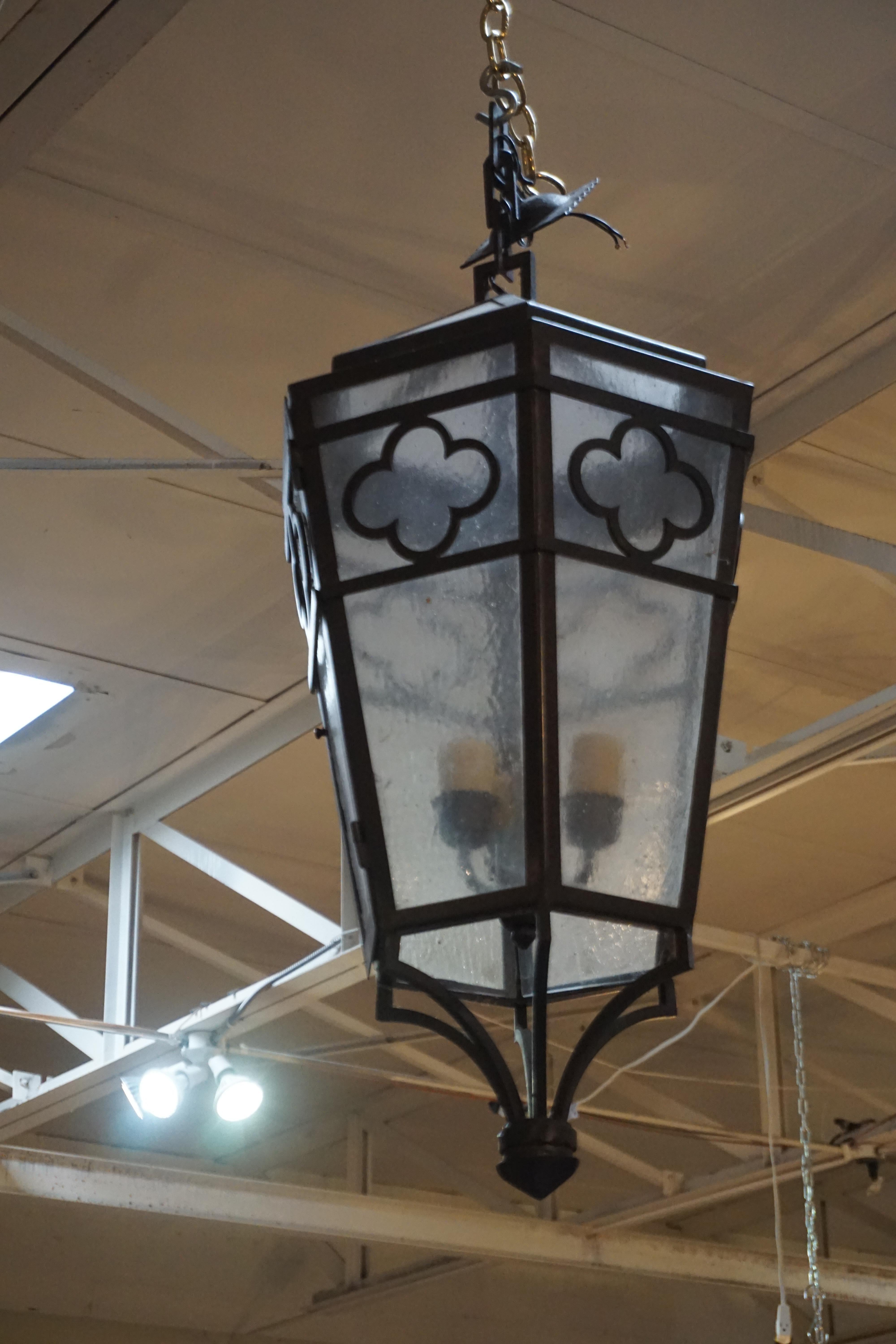 Contemporary Hanging Lantern In Good Condition In Dallas, TX