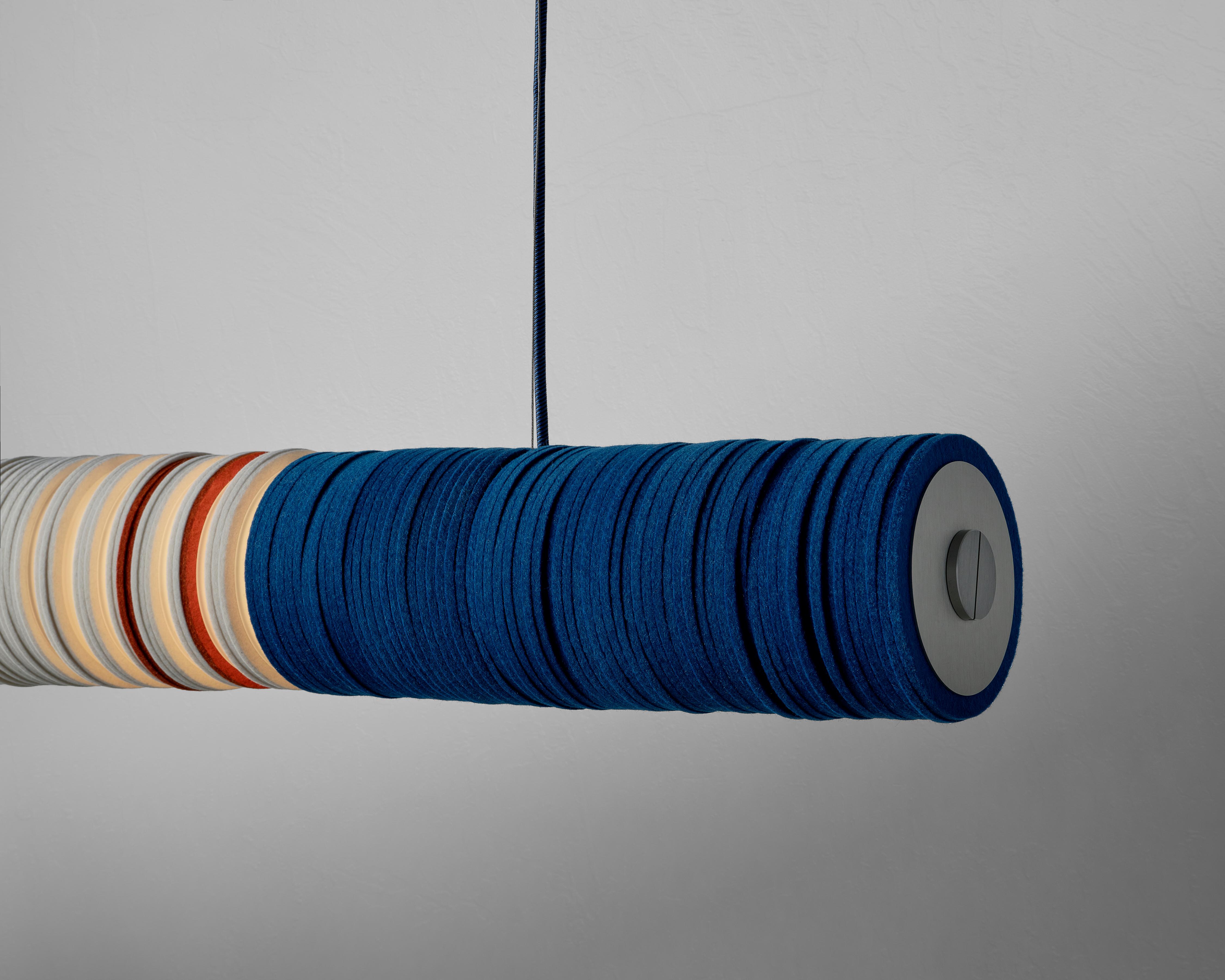 Canadian Contemporary Hanging Light in Felt, Sarah Coleman in Stackabl, Canada, 2022 For Sale