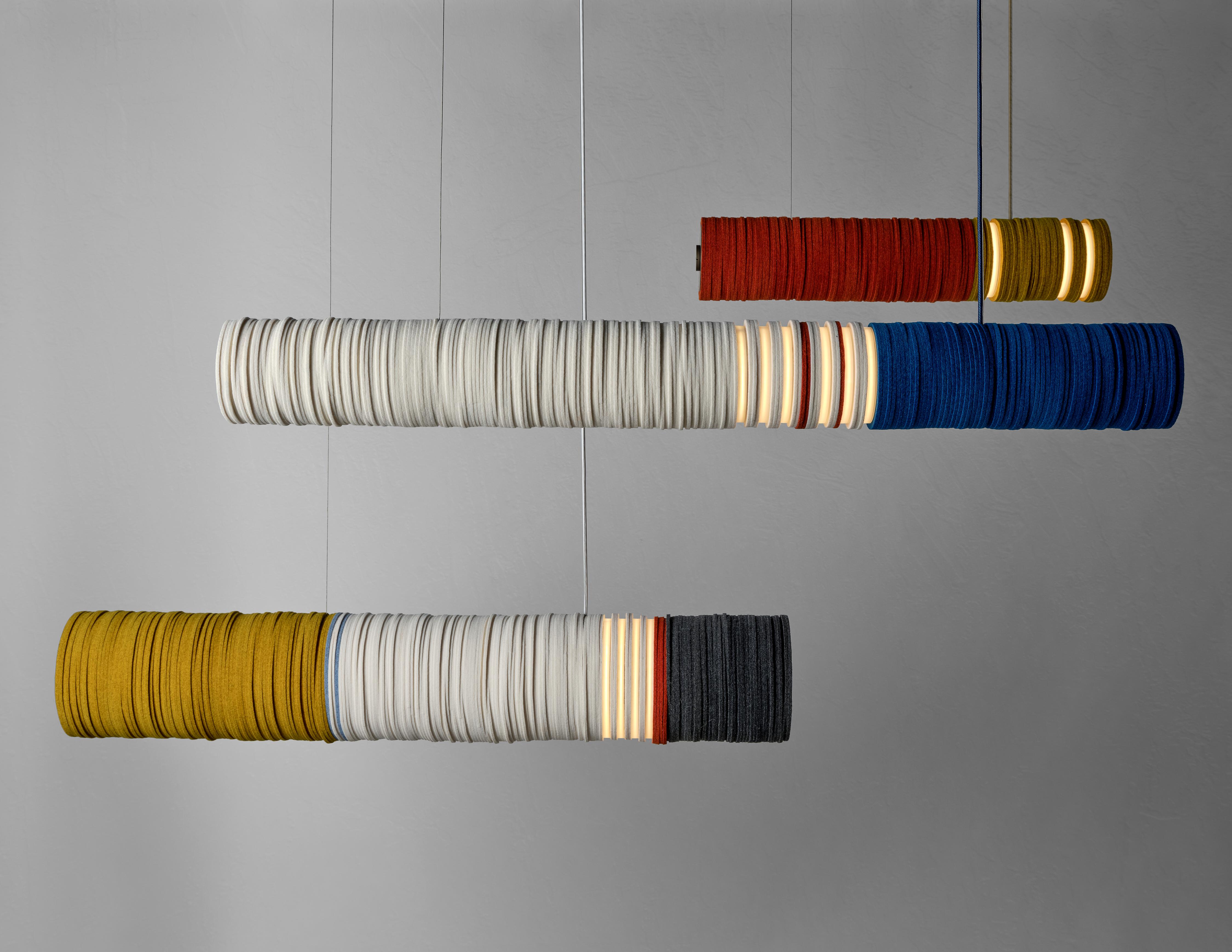 Contemporary Hanging Light in Felt, Sarah Coleman in Stackabl, Canada, 2022 For Sale 2