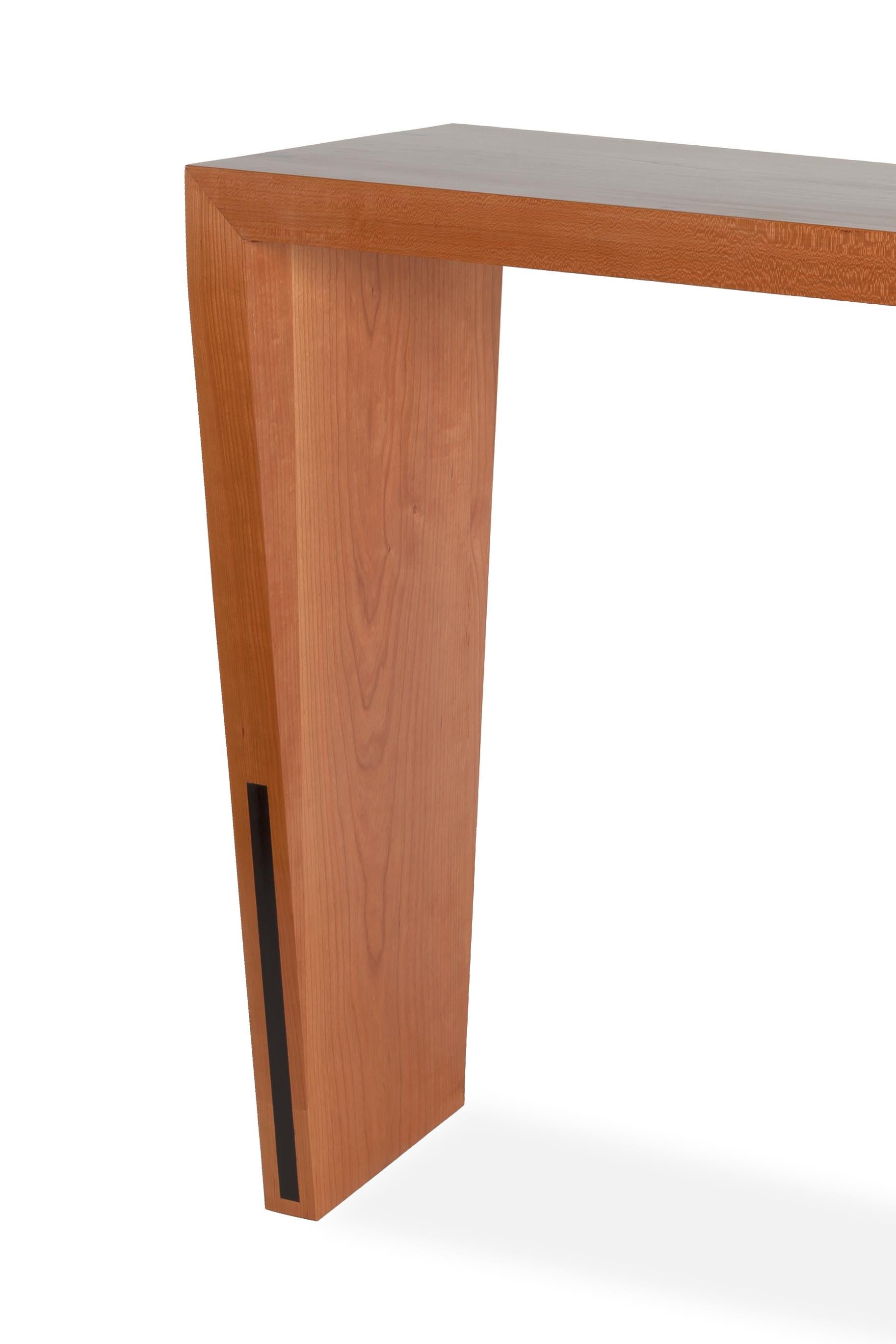 American Contemporary Hardwood Waterfall Console Table