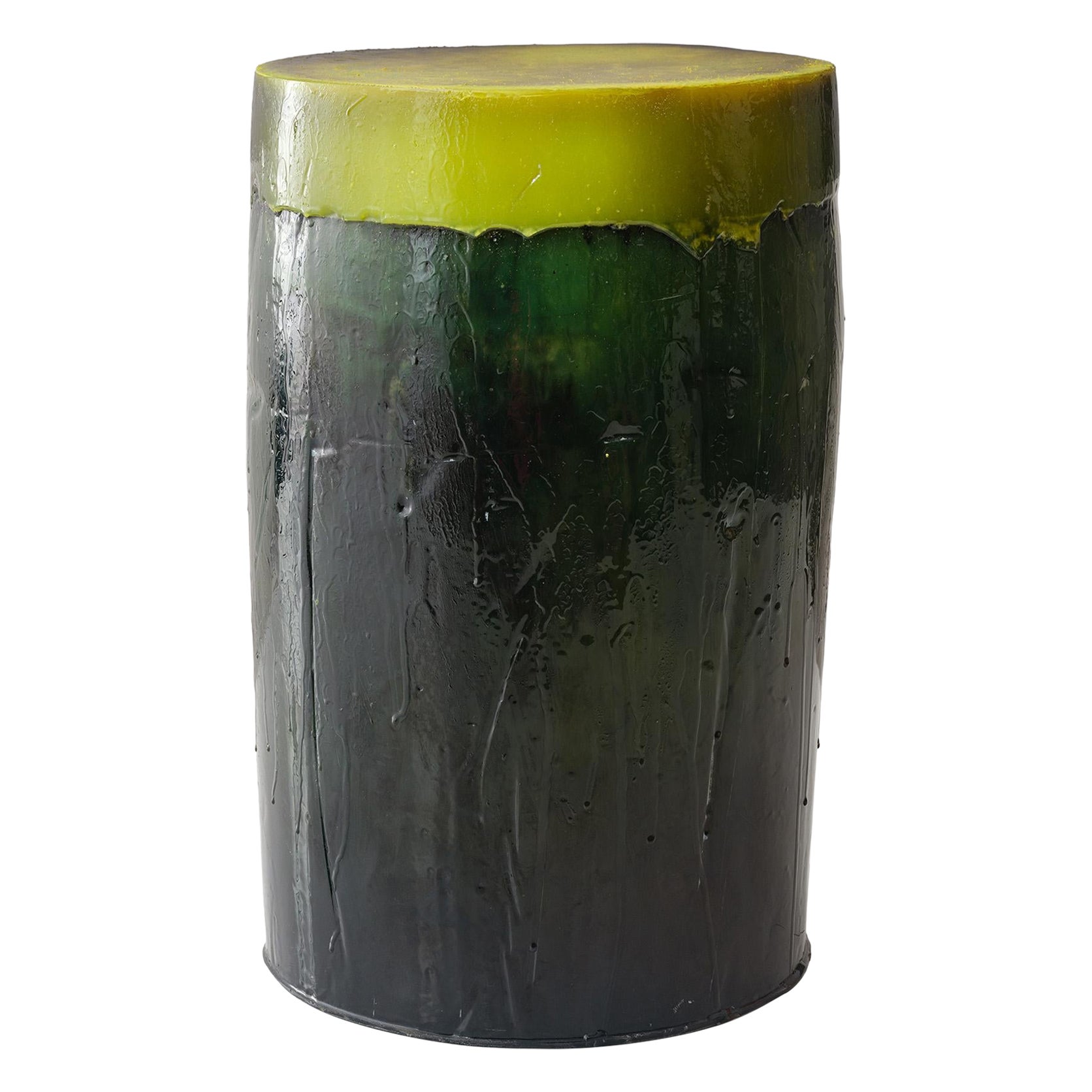 Contemporary Heat Reactive Epoxy Obelisk Stool by Kim Mesches For Sale