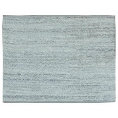 Zeitgenössischer geflochtener grauer Flachgewebe-Teppich von Doris Leslie Blau