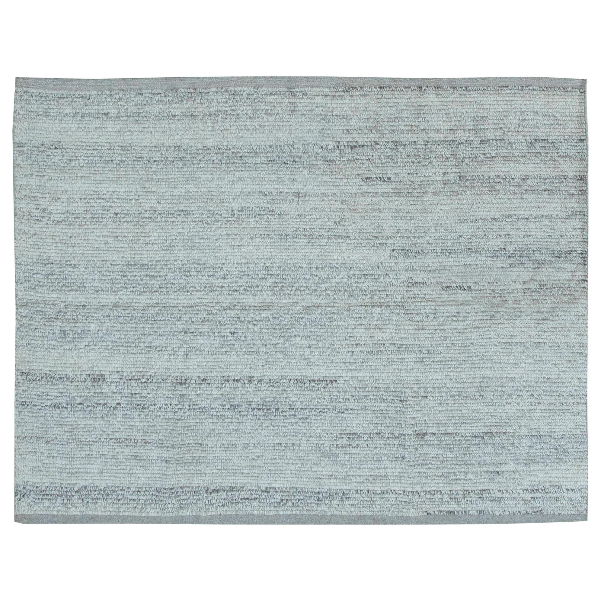 Tappeto contemporaneo a trama piatta grigio Heathered di Doris Leslie Blau