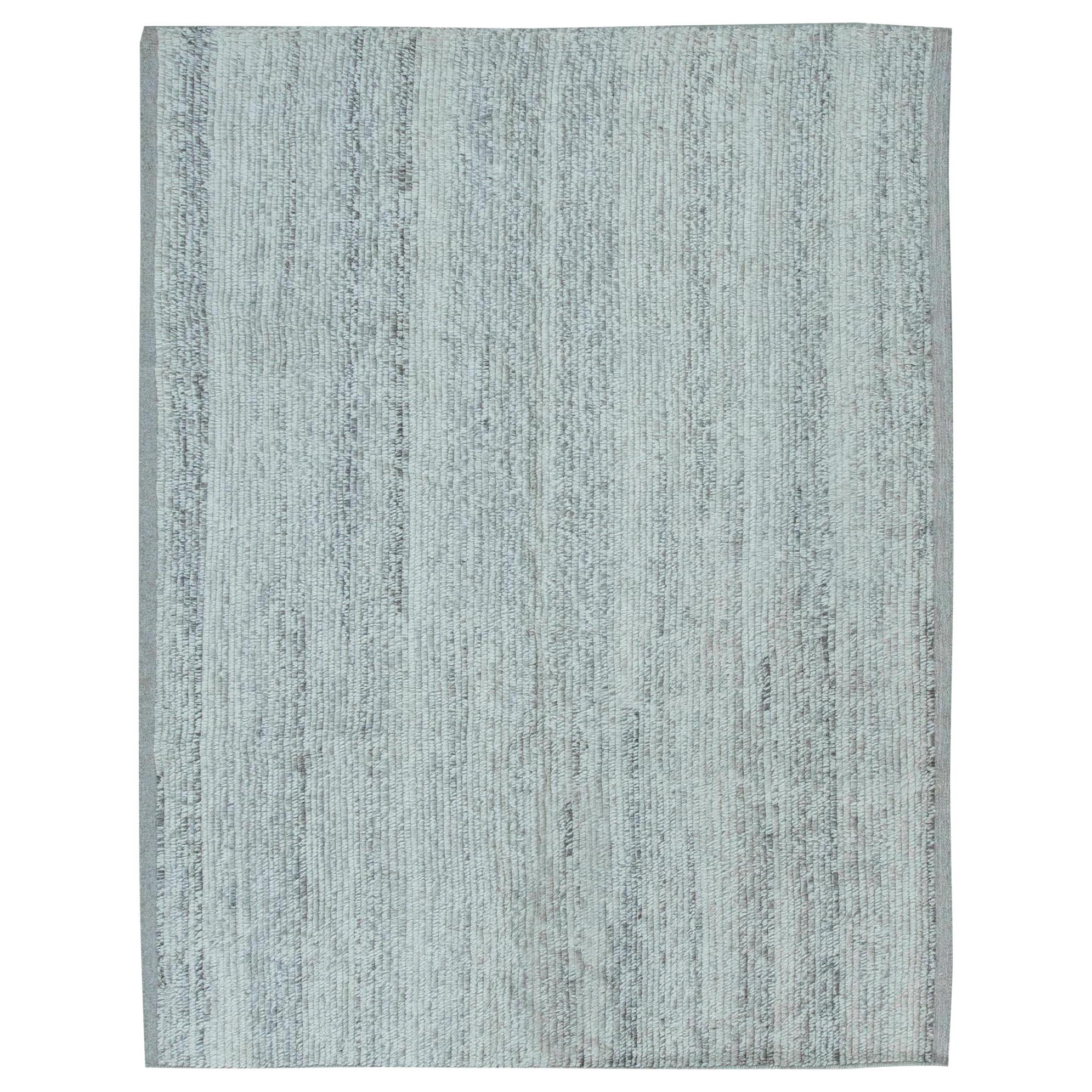 Contemporary Heathered Gray Flat-weave Rug by Doris Leslie Blau