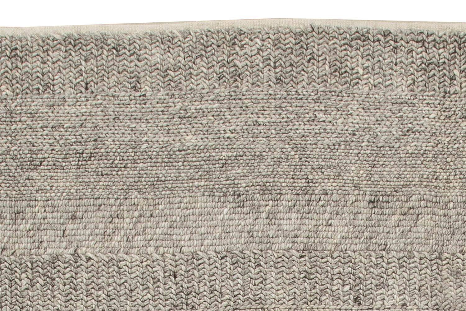 Zeitgenössischer Flachgewebe-Wollteppich mit Heathered-Stein von Doris Leslie Blau (Handgeknüpft) im Angebot
