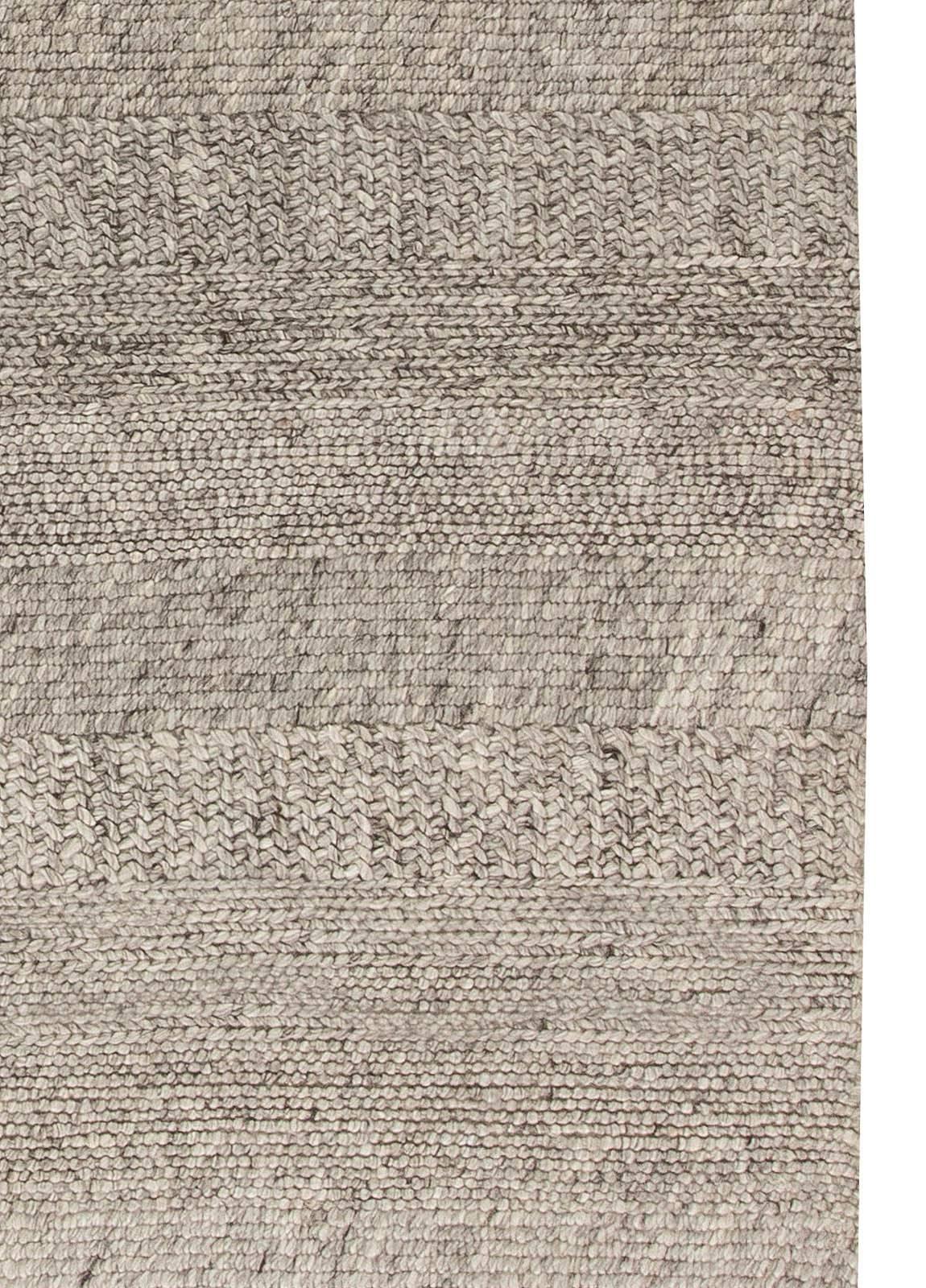 Zeitgenössischer Flachgewebe-Wollteppich mit Heathered-Stein von Doris Leslie Blau im Zustand „Neu“ im Angebot in New York, NY